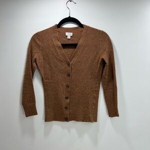 J. Crew Women's Brown button-down Cardigan Sweater